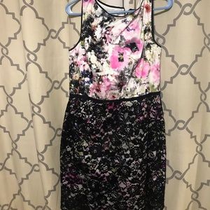 Maggy London floral zip up